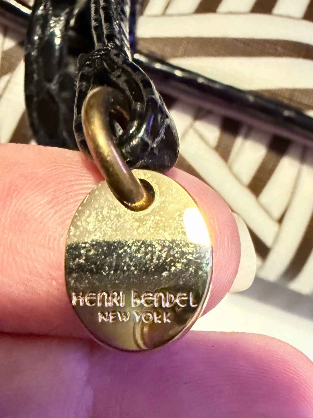Henri Bendel Disturbed Stripe Travel Jewelry Roll / Wrap - Picture 6 of 14